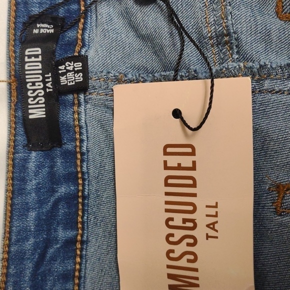 Missguided Tall Sinner Ripped Jeans Size 10 New - Picture 8 of 10